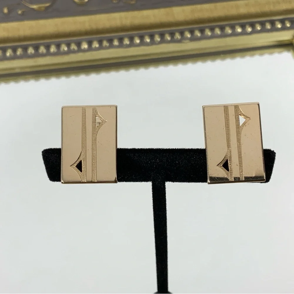 Vintage SWANK Cuff Links - Gold tone Pair Men's